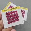 1 Card of Natural Ruby borax hearted Cabochons | 4–10mm