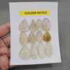 1 Card of Natural Golden Rutile Cabochons | 22–35mm | High Flash & Premium Quality