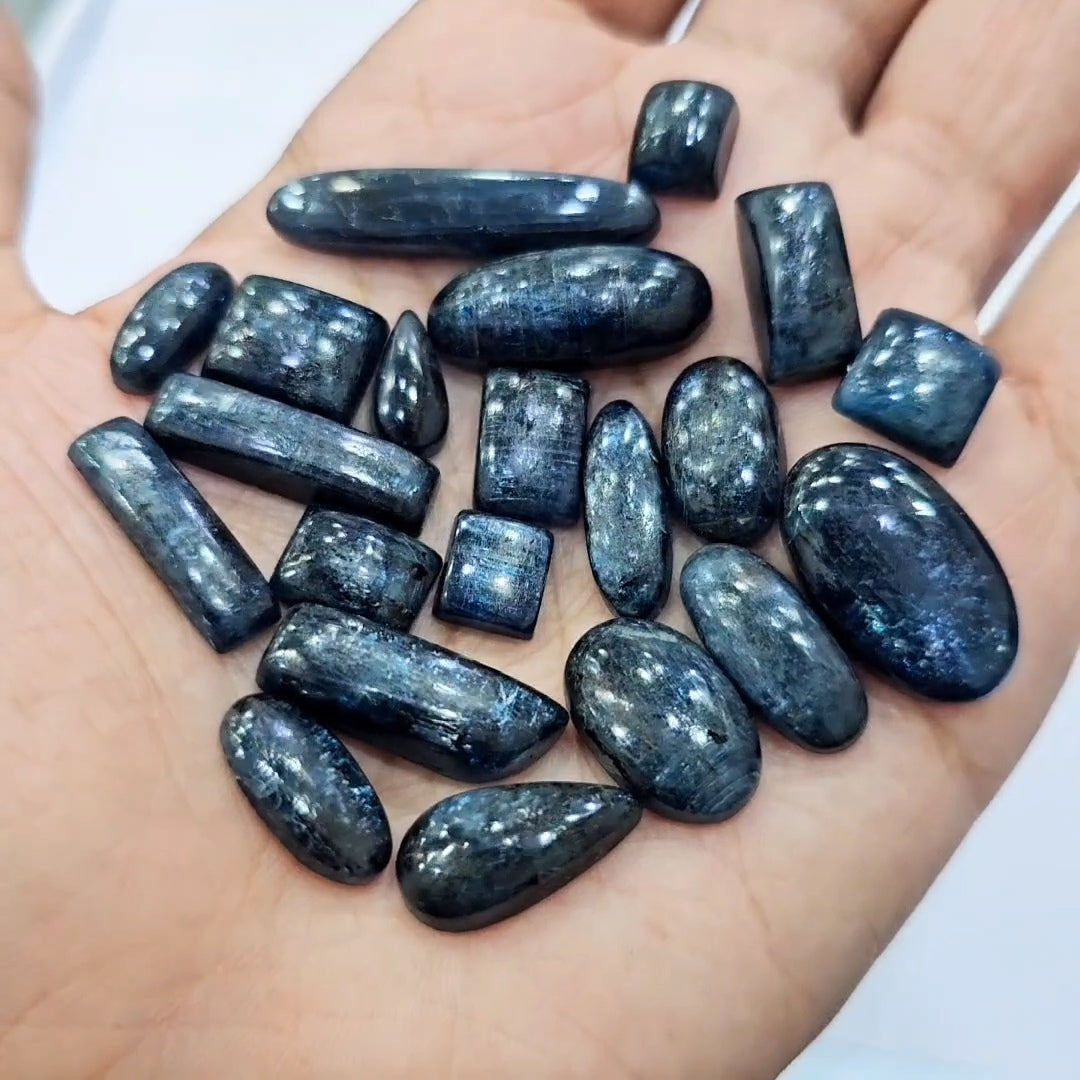 20 Pcs Kyanite with sheen Cabochons | 10mm to 20mm