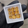 9 Pcs Natural Citrine Faceted | Shape: Square | Size: 7-10mm