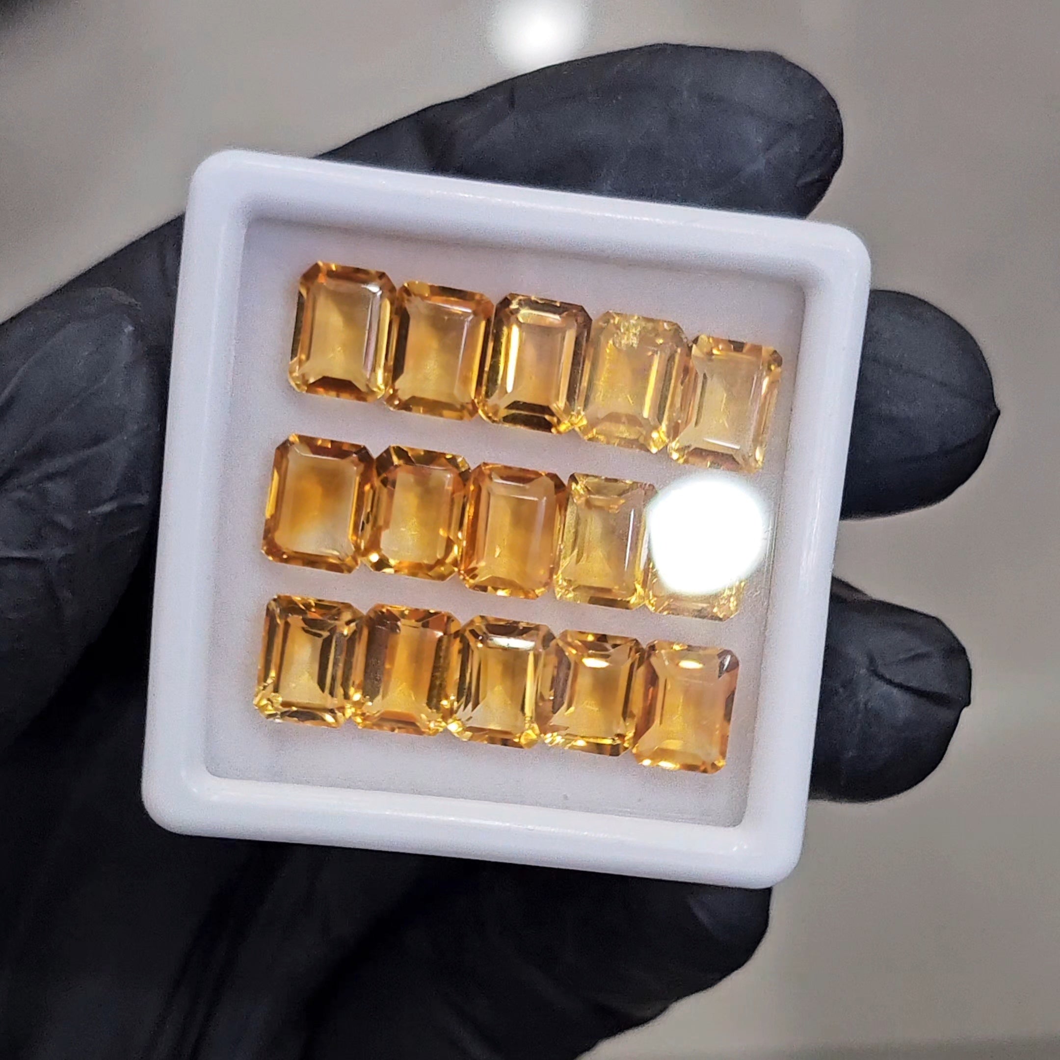 15 Pcs Natural Citrine Faceted | Shape: Rectangle | Size: 8x6mm