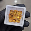 9 Pcs Natural Citrine Faceted | Shape: Square | Size: 7-10mm