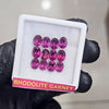 12 Pcs Natural Rhodolite Garnet Faceted | Shape: Oval | Size: 7x5mm