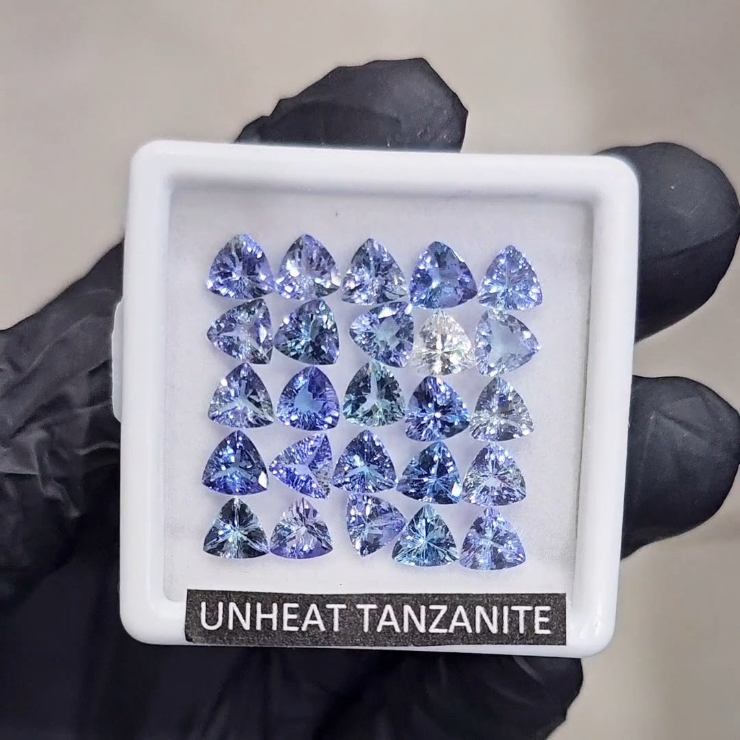 25Pcs Of Natural Unheated Tanzanite Faceted | Shape: Trillion | Size: 5.5mm