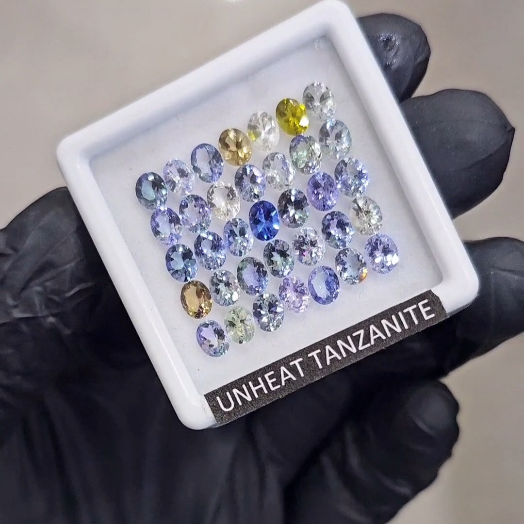 35 Pcs Of Natural Unheated Tanzanite Faceted | Shape: Oval | Size: 5x4mm
