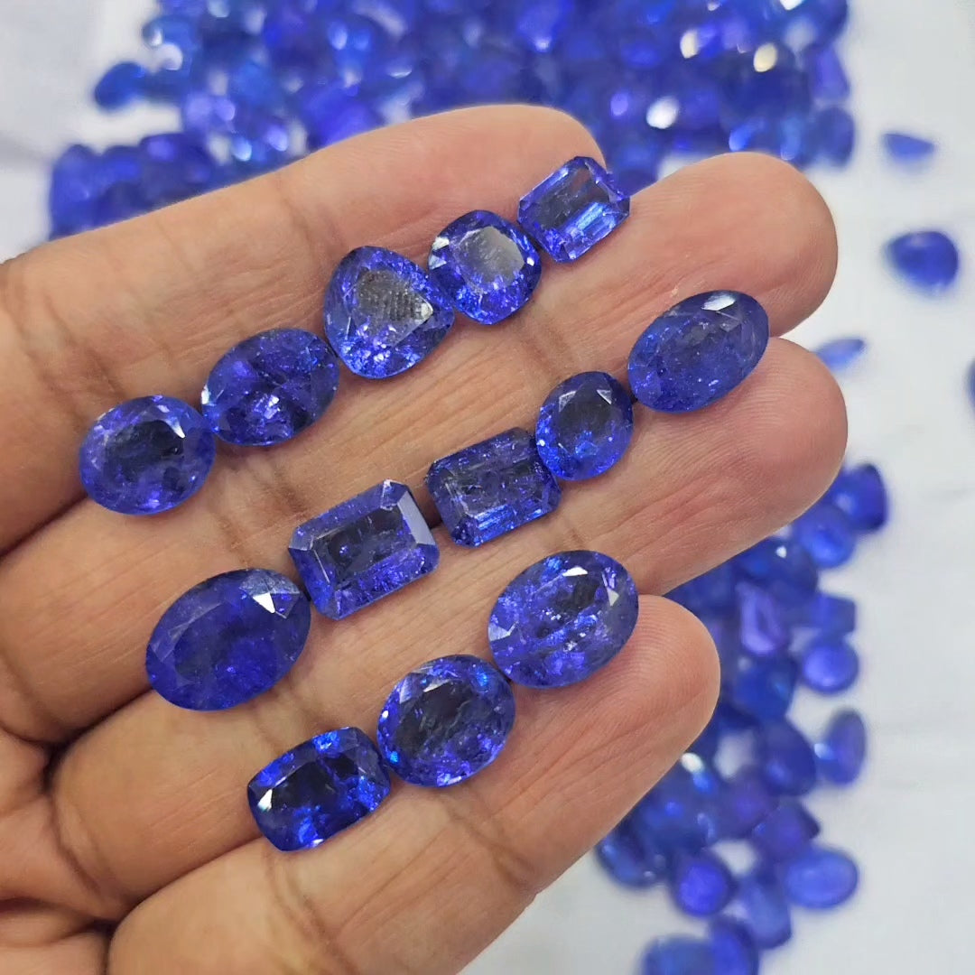 1Pcs Natural Tanzanite Faceted | Included | 9-10mm