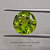 Natural Peridot Round with rainbow Trapped | 8 Carats | 12mm - The LabradoriteKing