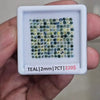 1 Box Of Natural Teal Australian Sapphire | 2mm| Round Ideal Cut - The LabradoriteKing