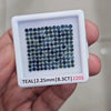 1 Box Of Natural Teal Australian Sapphire | 2.25mm| Round Ideal Cut - The LabradoriteKing