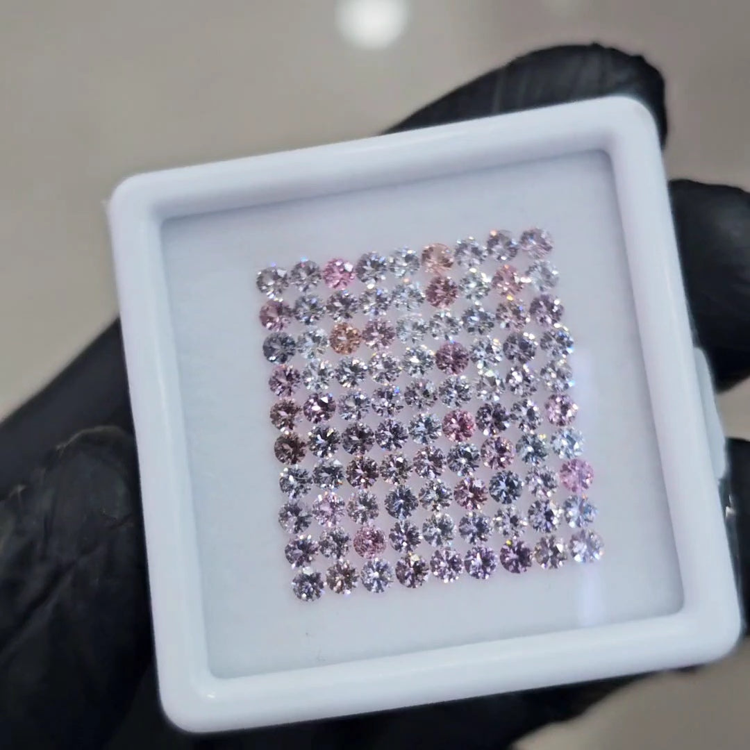 1 Box Of Natural  Spinel From Buram | 2.6mm| Round Ideal Cut - The LabradoriteKing