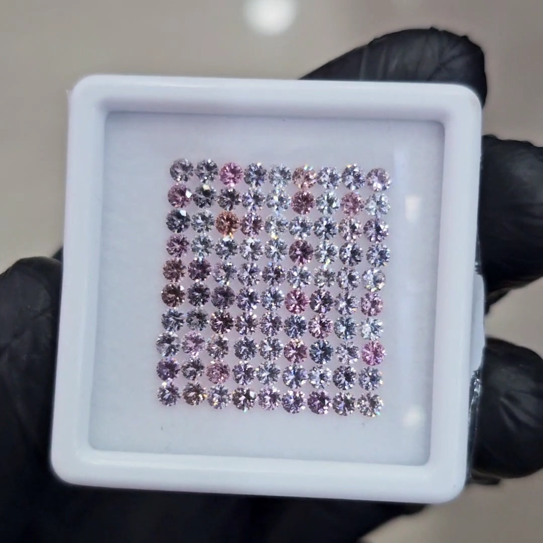 1 Box Of Natural  Spinel From Buram | 2.6mm| Round Ideal Cut - The LabradoriteKing