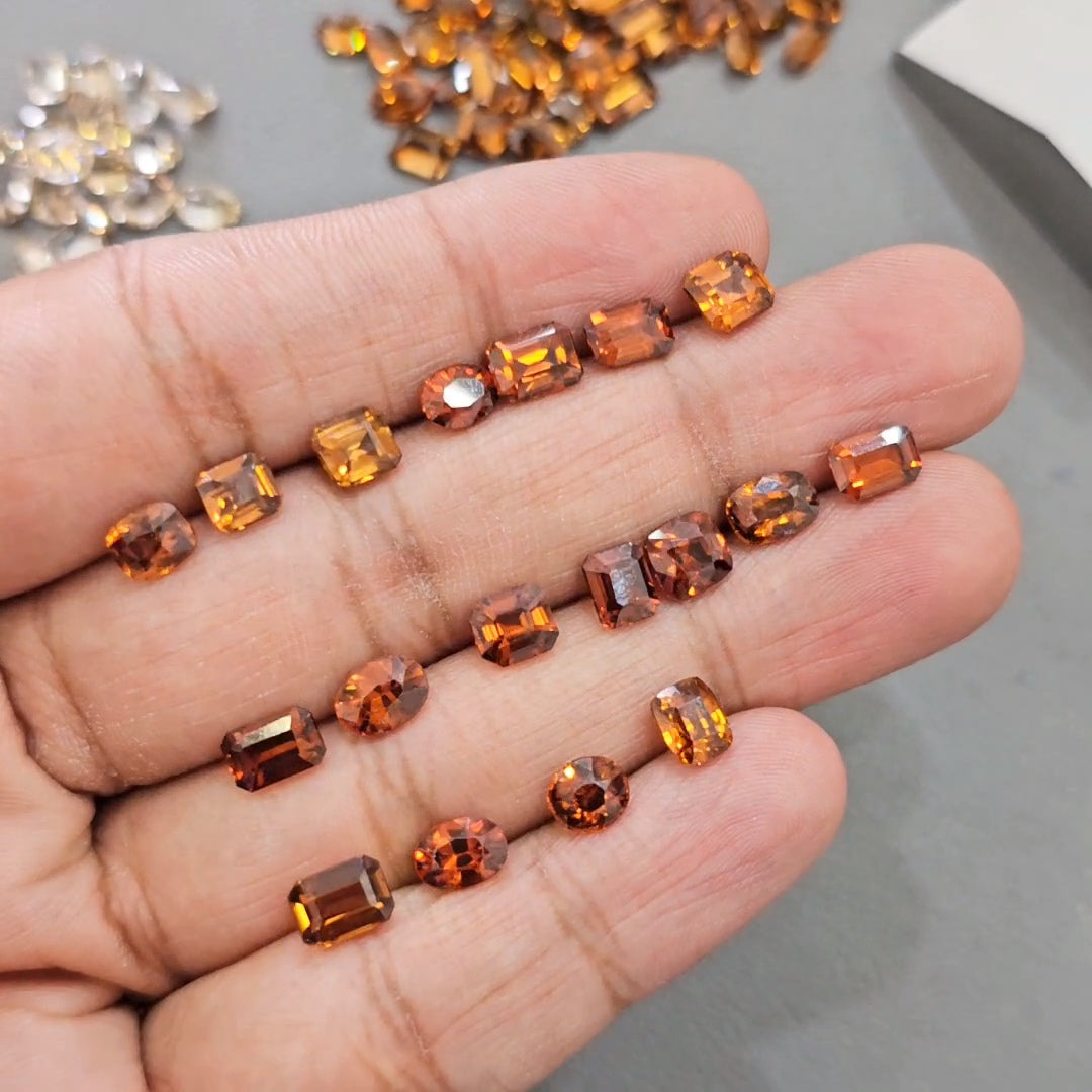 5 Pcs Natural Brown Zircon | Unheated | Ceylon Mines | 5-6mm
