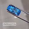 1 Pcs Swiss Blue topaz 21 Cts Rectangle Shape  | Finest quality - The LabradoriteKing