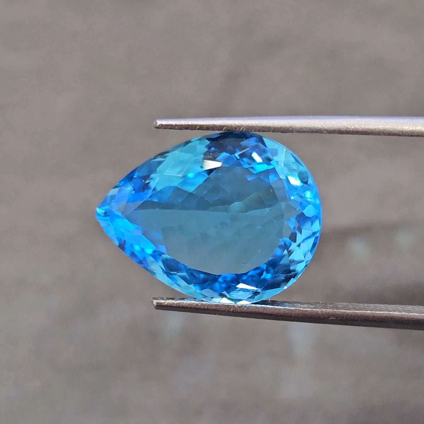 1 Pcs Of Natural Blue Topaz Faceted |Pear|  Size:16x12mm - The LabradoriteKing