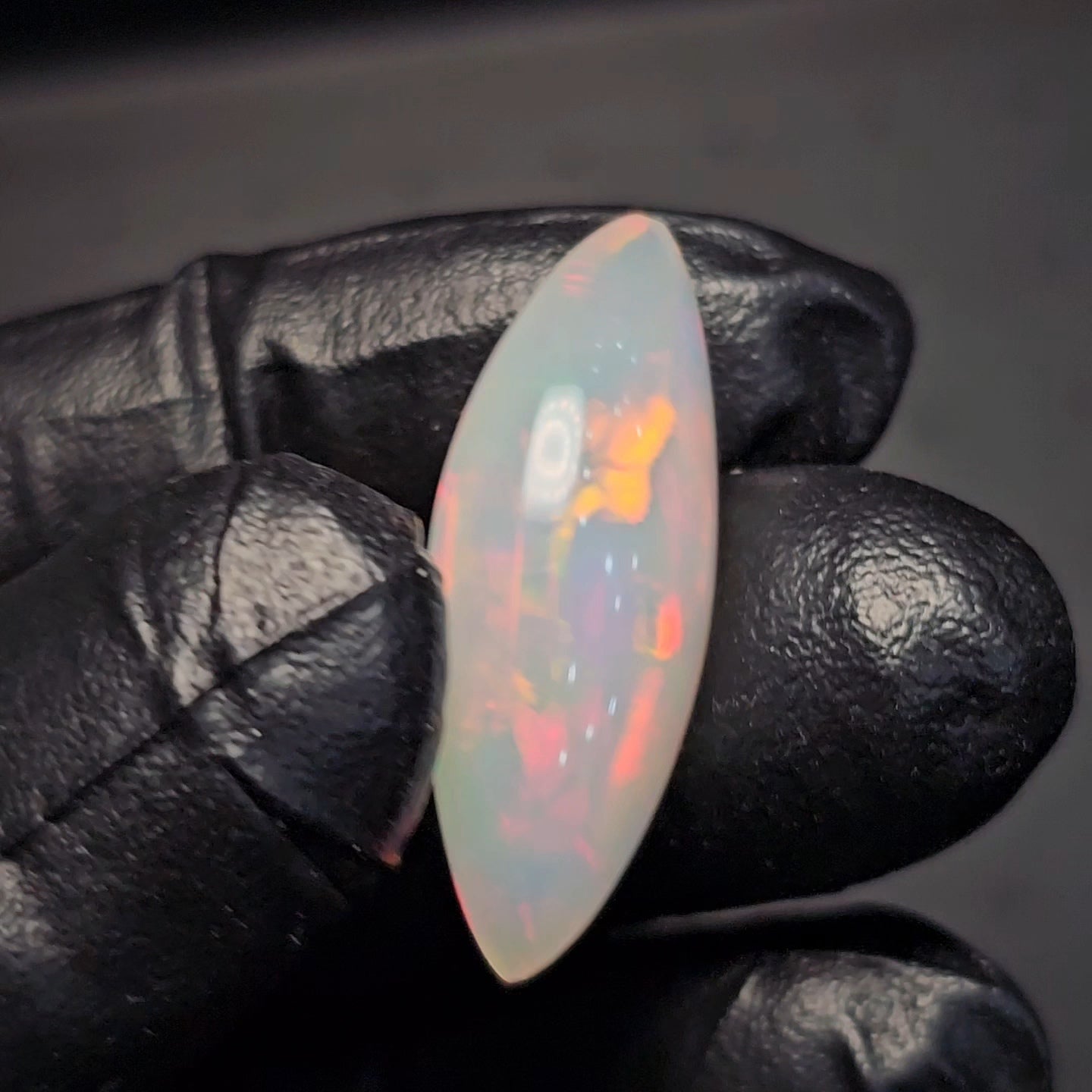 1 Pcs Of Natural Ethiopian White Opal Marquise Shape  |WT: 16.6Cts|Size:31x13mm - The LabradoriteKing