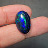 1 Pcs Of Natural Ethiopian Smoked Blue Opal Oval Shape  |WT: 9 Cts|Size:22x14mm - The LabradoriteKing