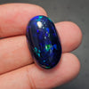 1 Pcs Of Natural Ethiopian Smoked Blue Opal Oval Shape  |WT: 22.7 Cts|Size:28x17mm - The LabradoriteKing