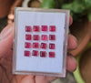 16 Pcs Of Natural Ruby Faceted Gemstone | Shape: Sqaure Size:5mm - The LabradoriteKing