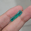 3 Pcs Natural Zambian Emerald Faceted | Rectangle | Size: 7mm - The LabradoriteKing