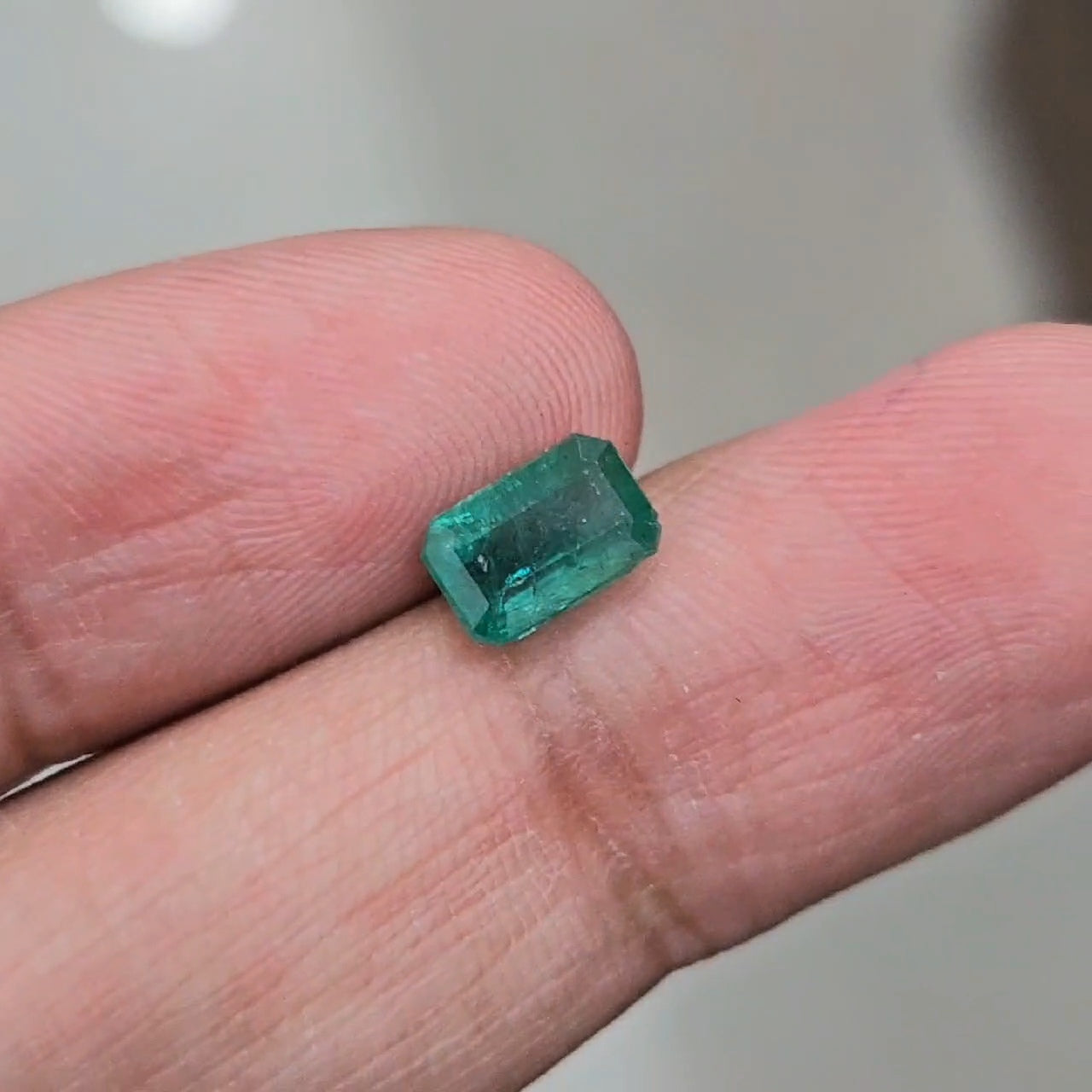 1 Pcs Natural Zambian Emerald Faceted | Rectangle | Size: 8x5mm - The LabradoriteKing