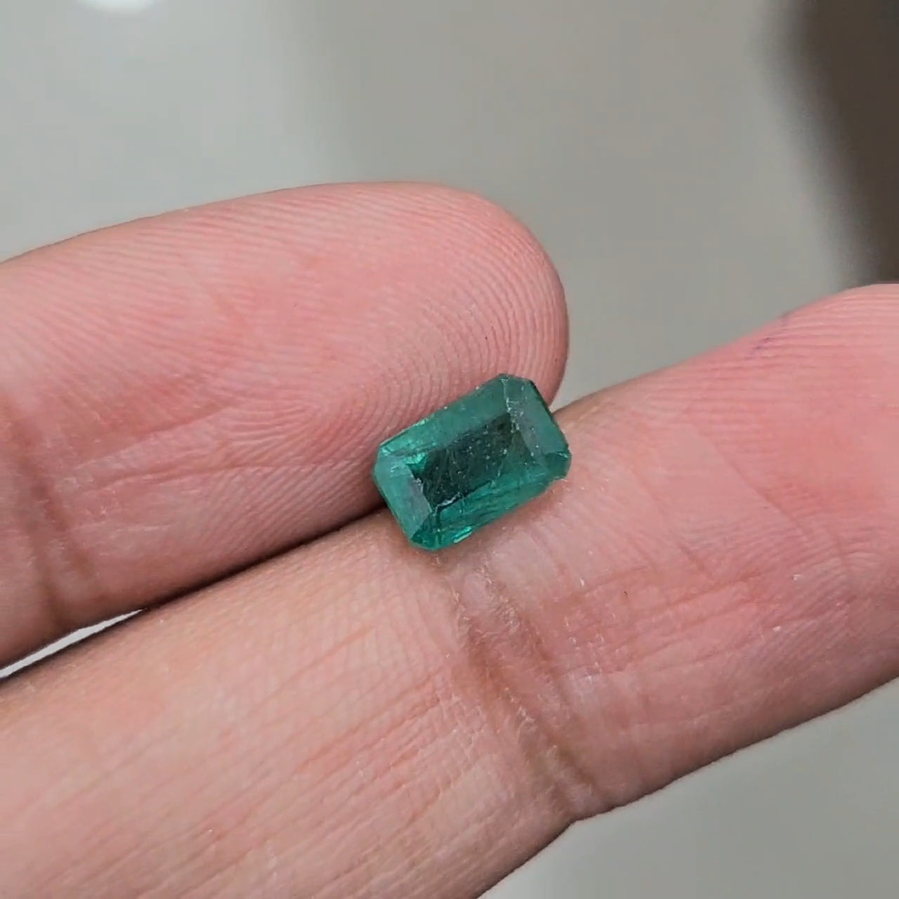 1 Pcs Natural Zambian Emerald Faceted | Rectangle | Size: 8x5mm - The LabradoriteKing