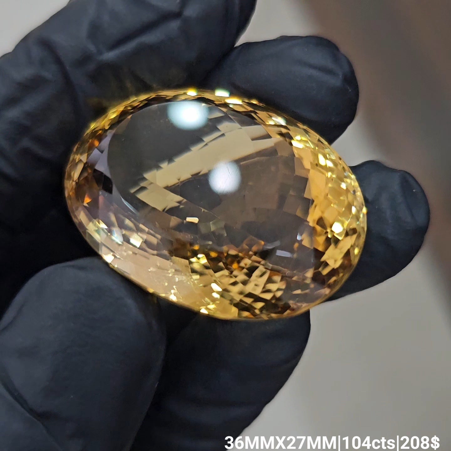 Natural Big Size Citrine Faceted  | Oval | Size: 36x27mm - The LabradoriteKing