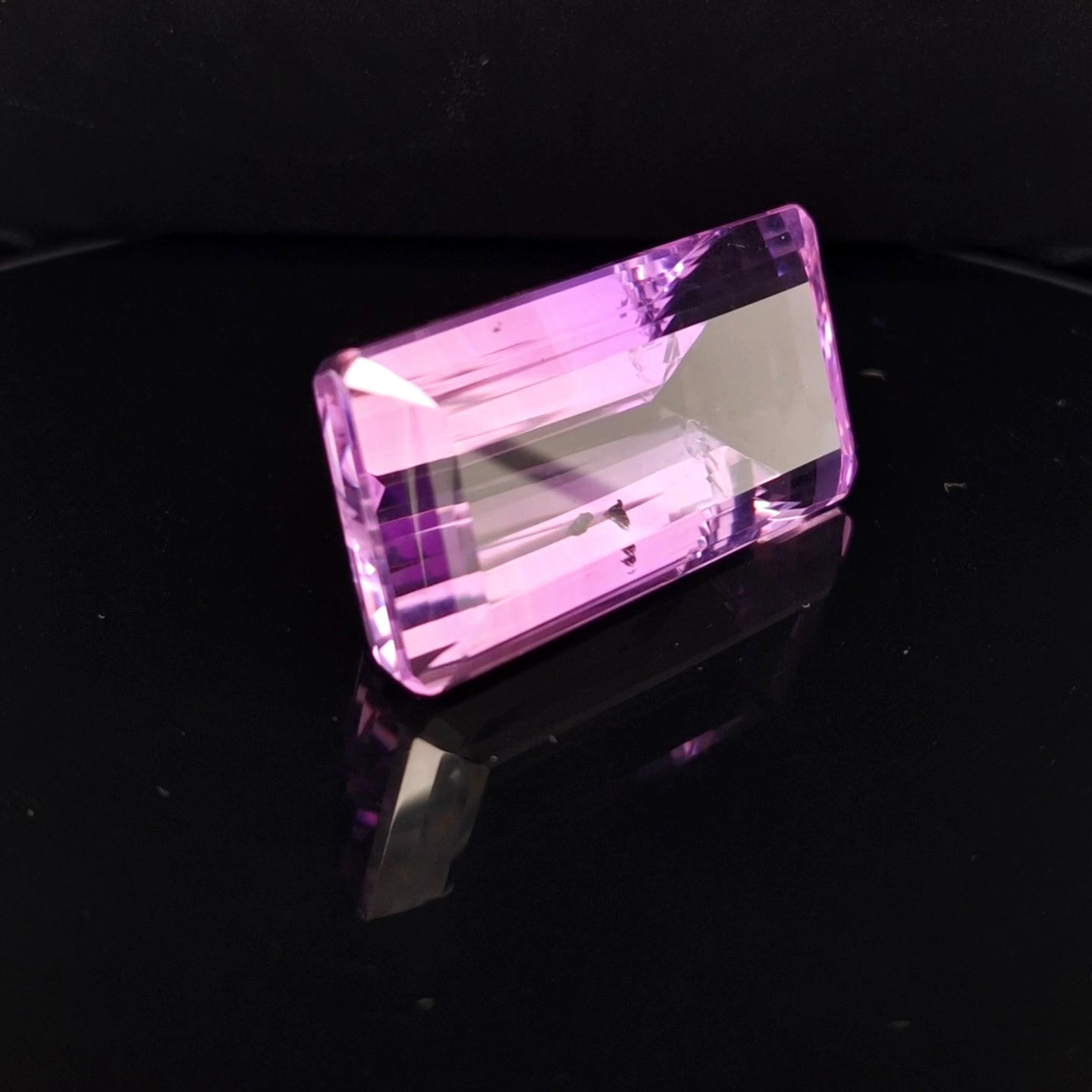 Natural Deep Color Amethyst Faceted | Rectangle | Size: 43x22MM