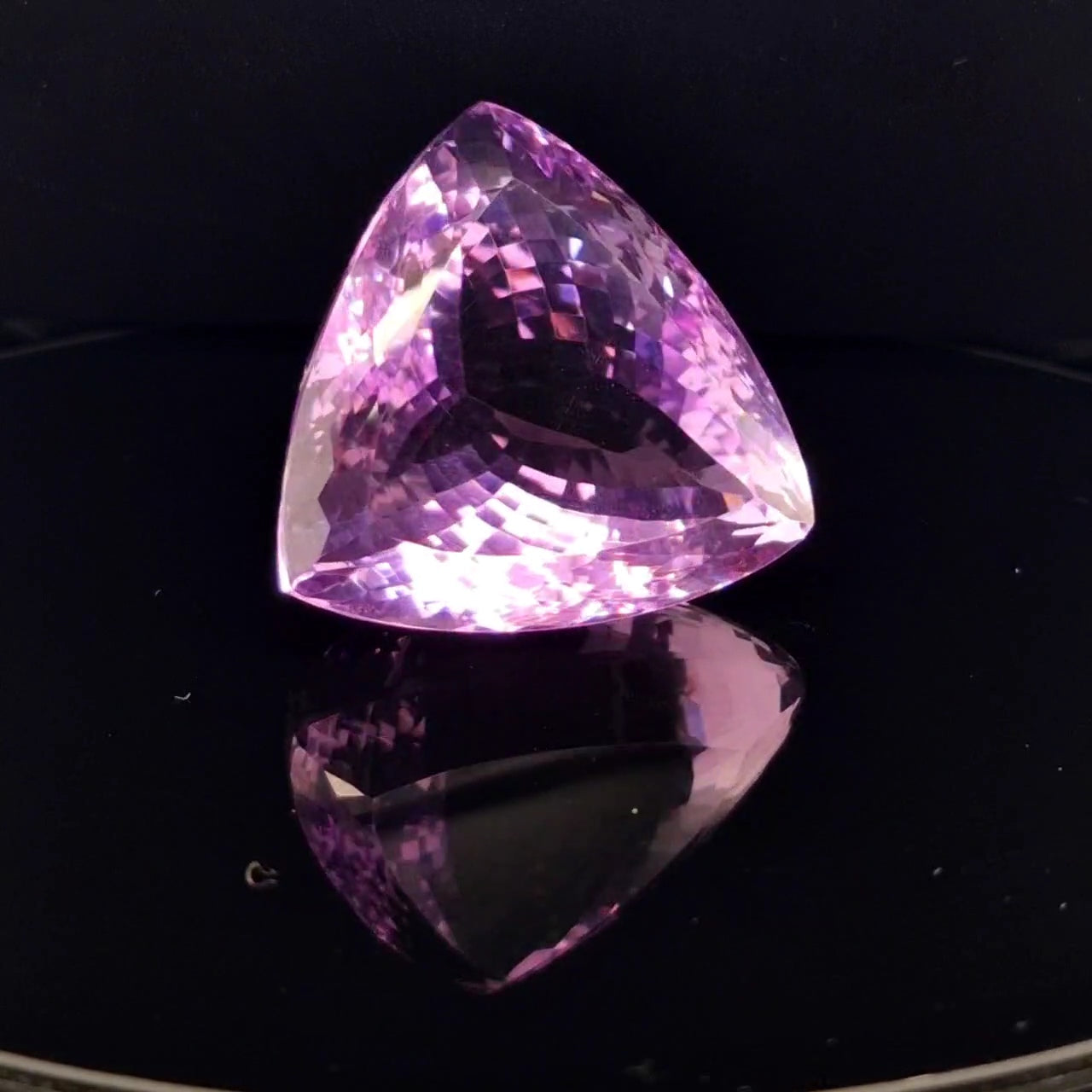 Natural Deep Color Amethyst  Faceted  | Trillion | Size: 39MM