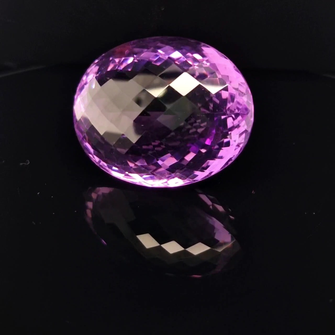 Natural Deep Color Amethyst Checkerboard Cut | Oval | Size: 38x30MM