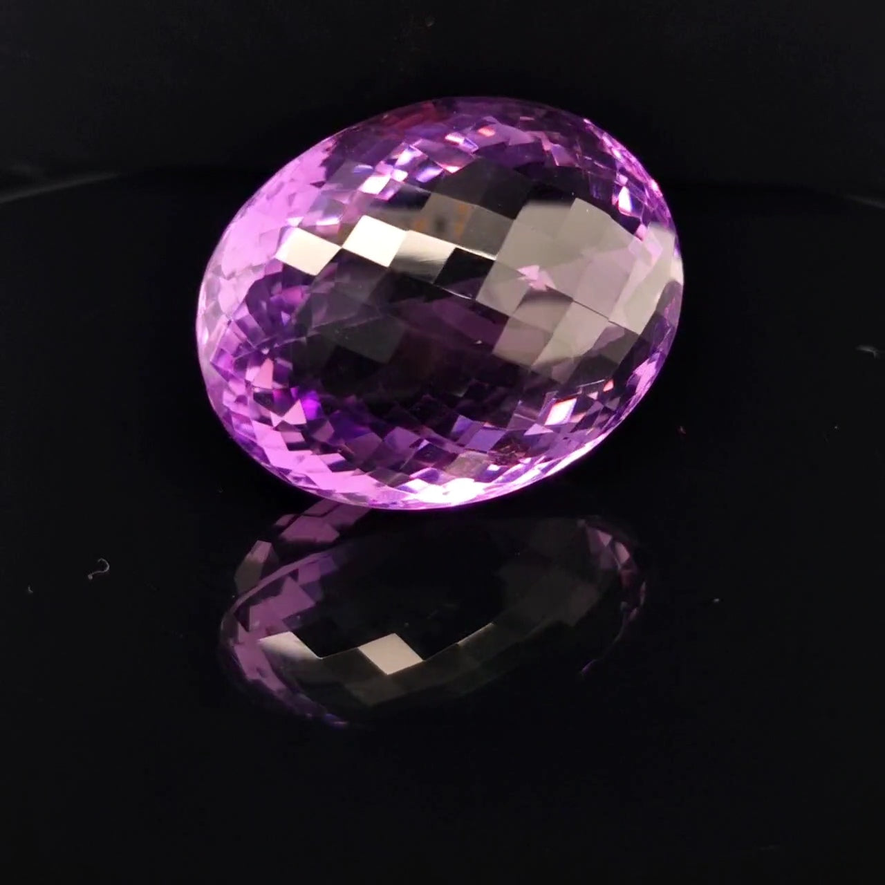 Natural Deep Color Amethyst Checkerboard Cut | Oval | Size: 38x30MM