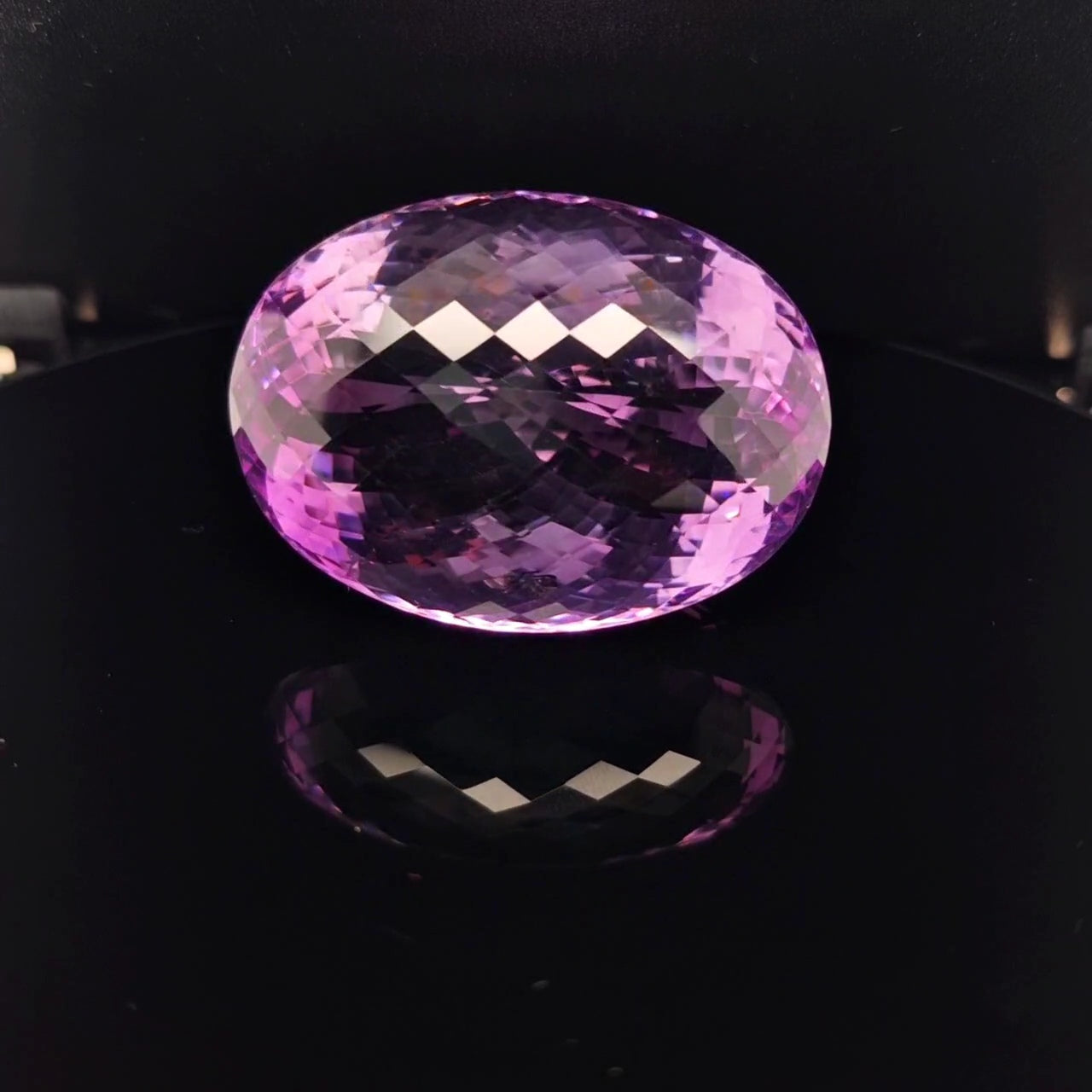 Natural Deep Color Amethyst Checkerboard Cut | Oval | Size: 50x36MM