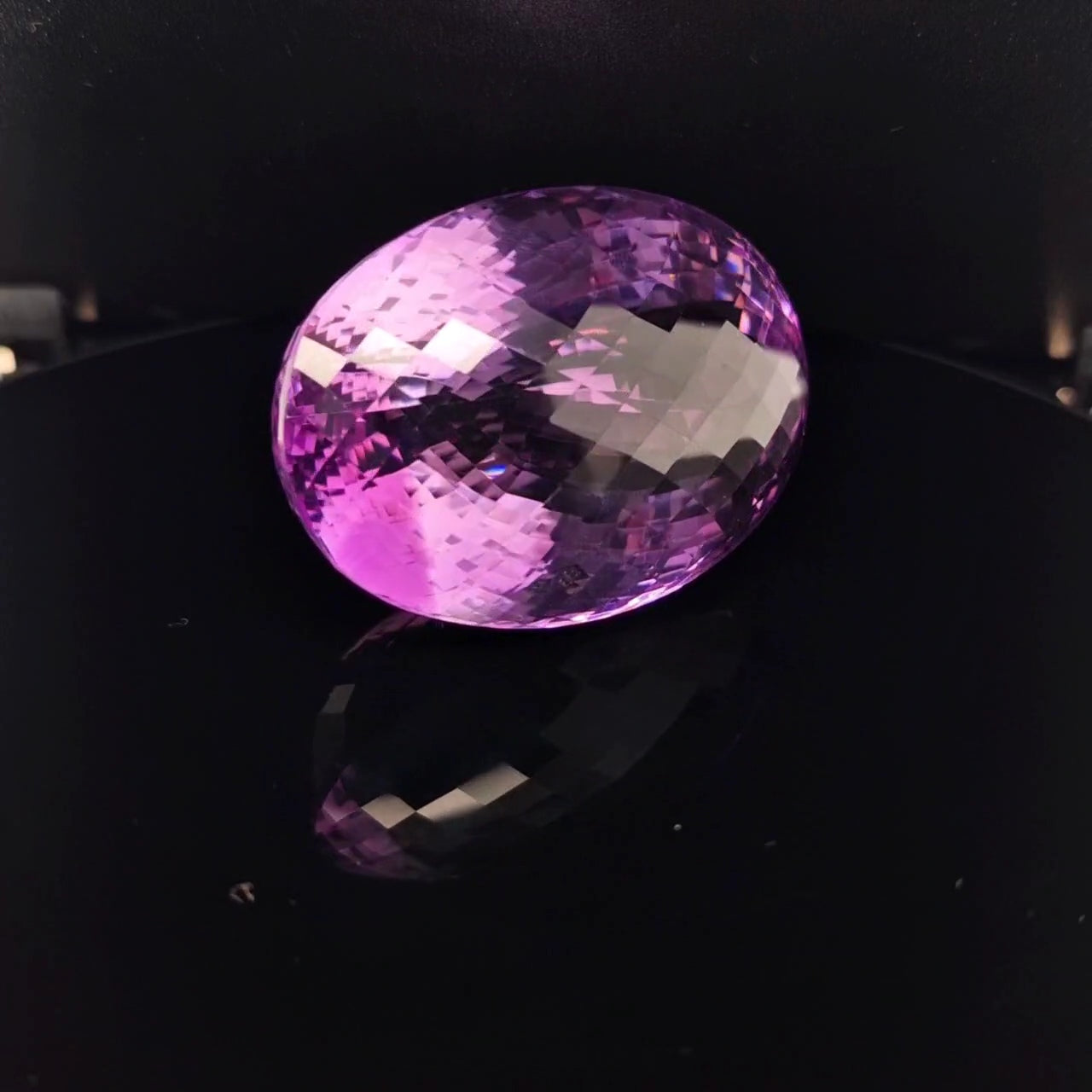 Natural Deep Color Amethyst Checkerboard Cut | Oval | Size: 50x36MM