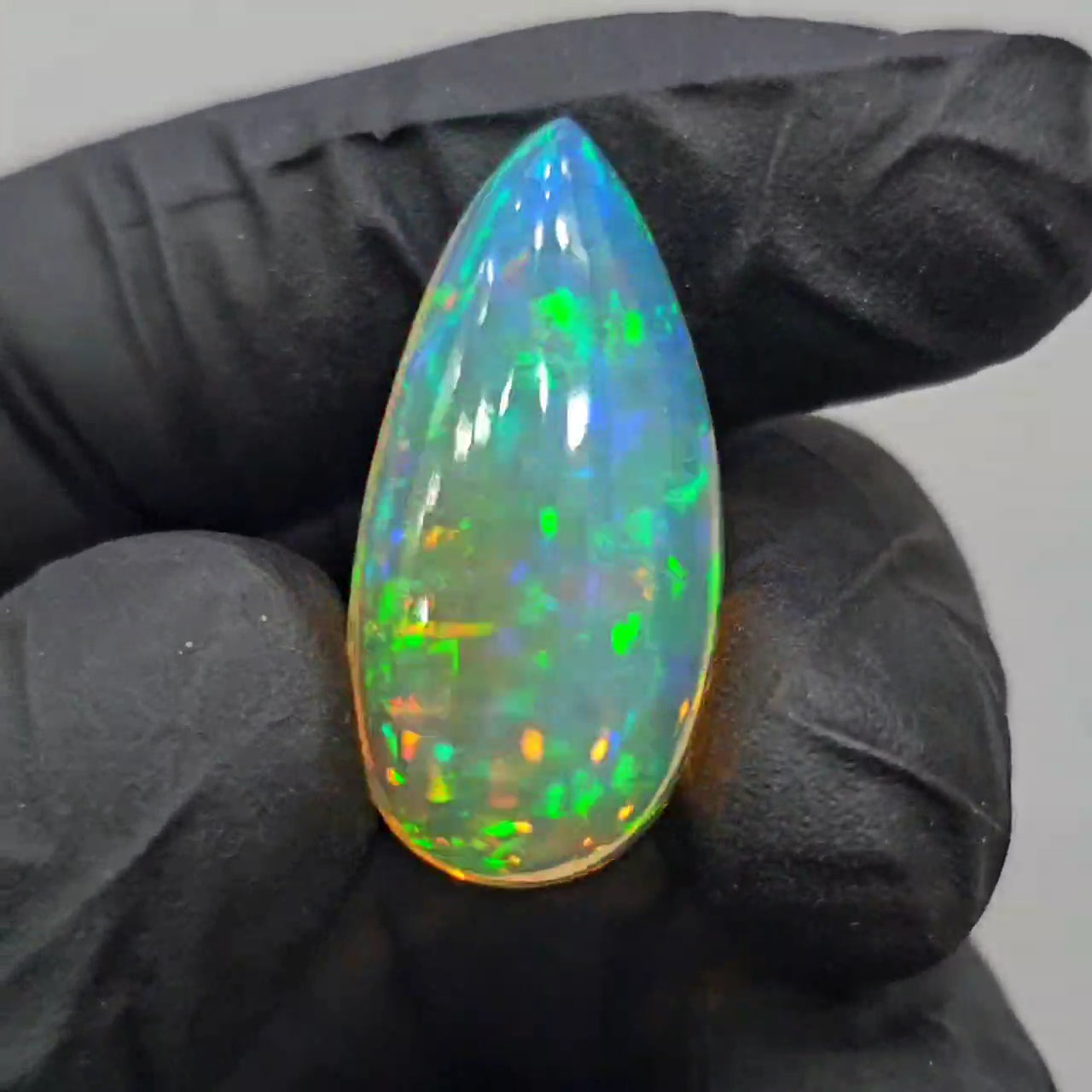 1 Pcs Of Natural Ethiopian Opal Cabochon | Pear | Size: 28x14mm