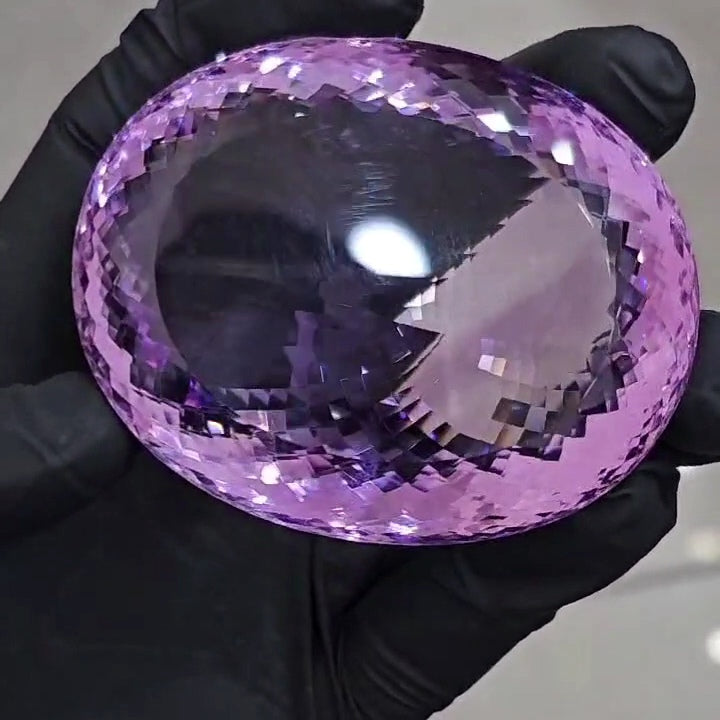 644 Cts | Natural Big Size Jumbos Lavender Amethyst Faceted | Oval | 66x52mm