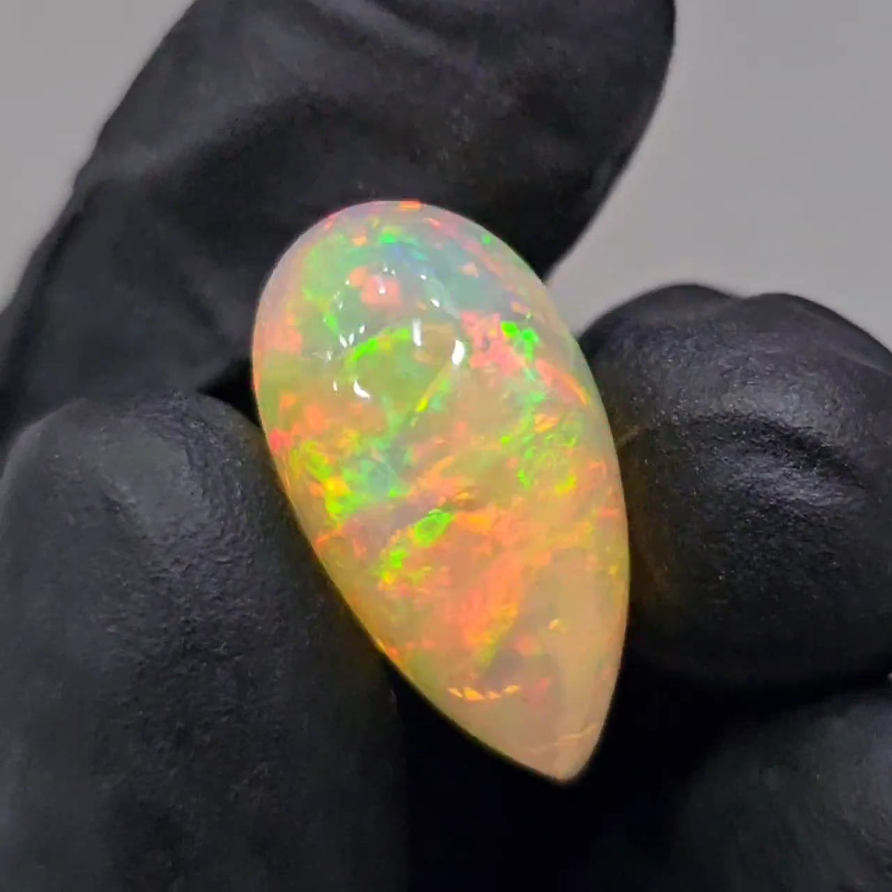 1 Pcs Of Natural Ethiopian Opal Cabochon | Pear| Size: 21x11mm