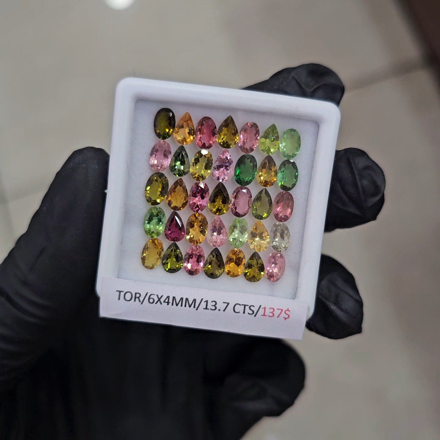 35 Pcs Natural Tourmaline Faceted | Shape: Mix| Size: 6x4mm - The LabradoriteKing