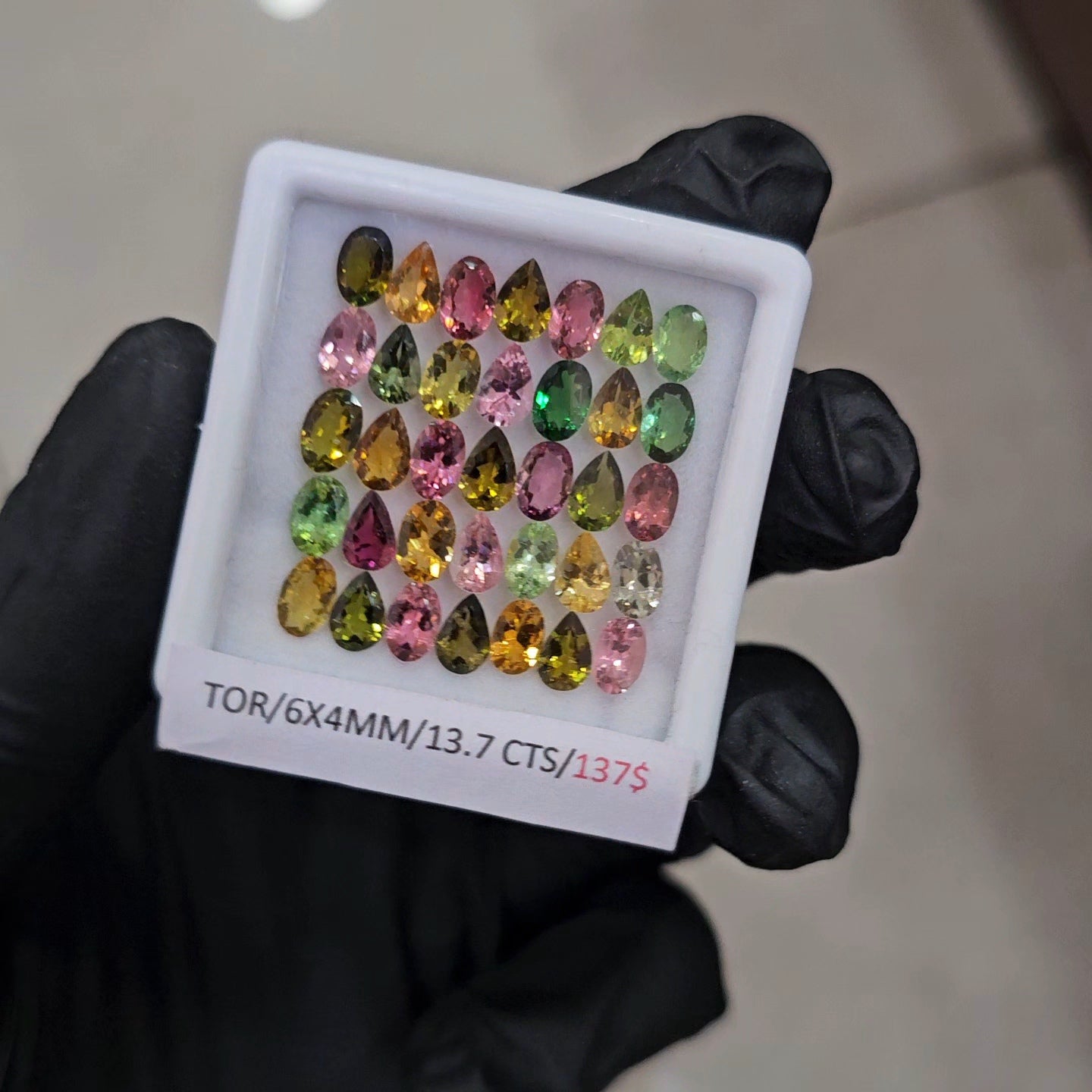 35 Pcs Natural Tourmaline Faceted | Shape: Mix| Size: 6x4mm - The LabradoriteKing
