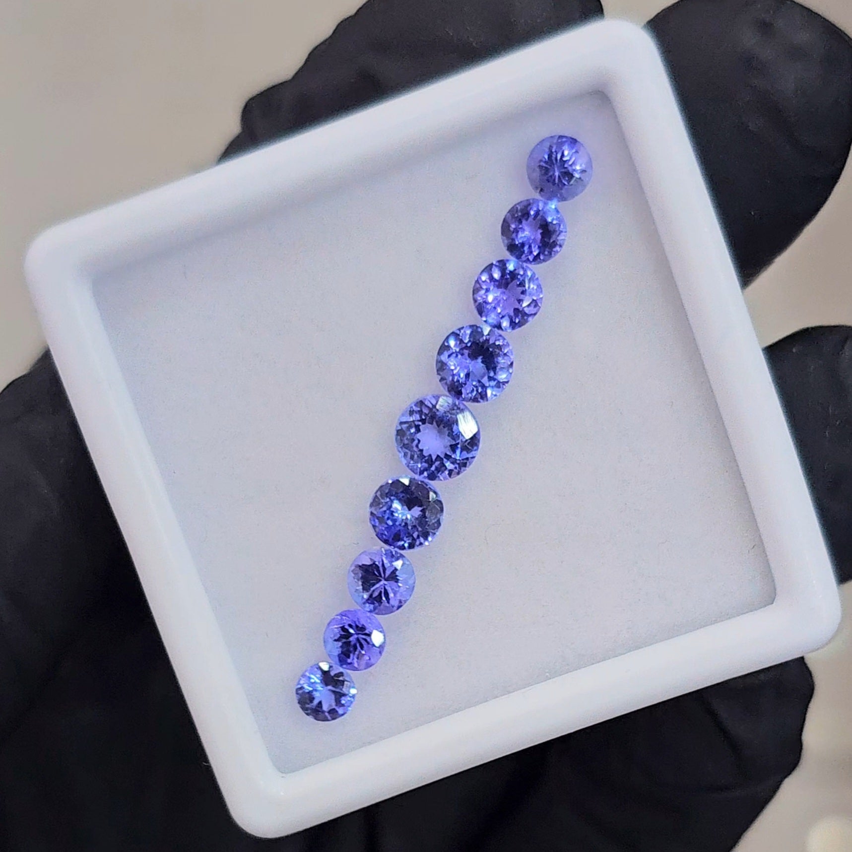9 Pcs Natural Tanzanite AAA+ Faceted | Shape: Round| Size: 7x5mm