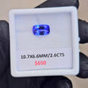 2.6Cts Certified Natural Tanzanite AAA+ Top Quality | Shape: Rectangle| Size: 10.7x6.6mm