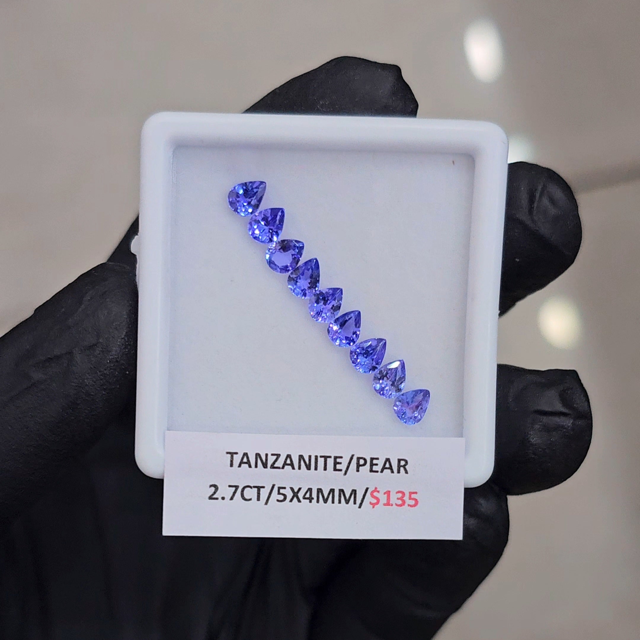9 Pcs Natural Tanzanite AAA+ Top Quality Faceted | Shape: Pear| Size:5x4mm