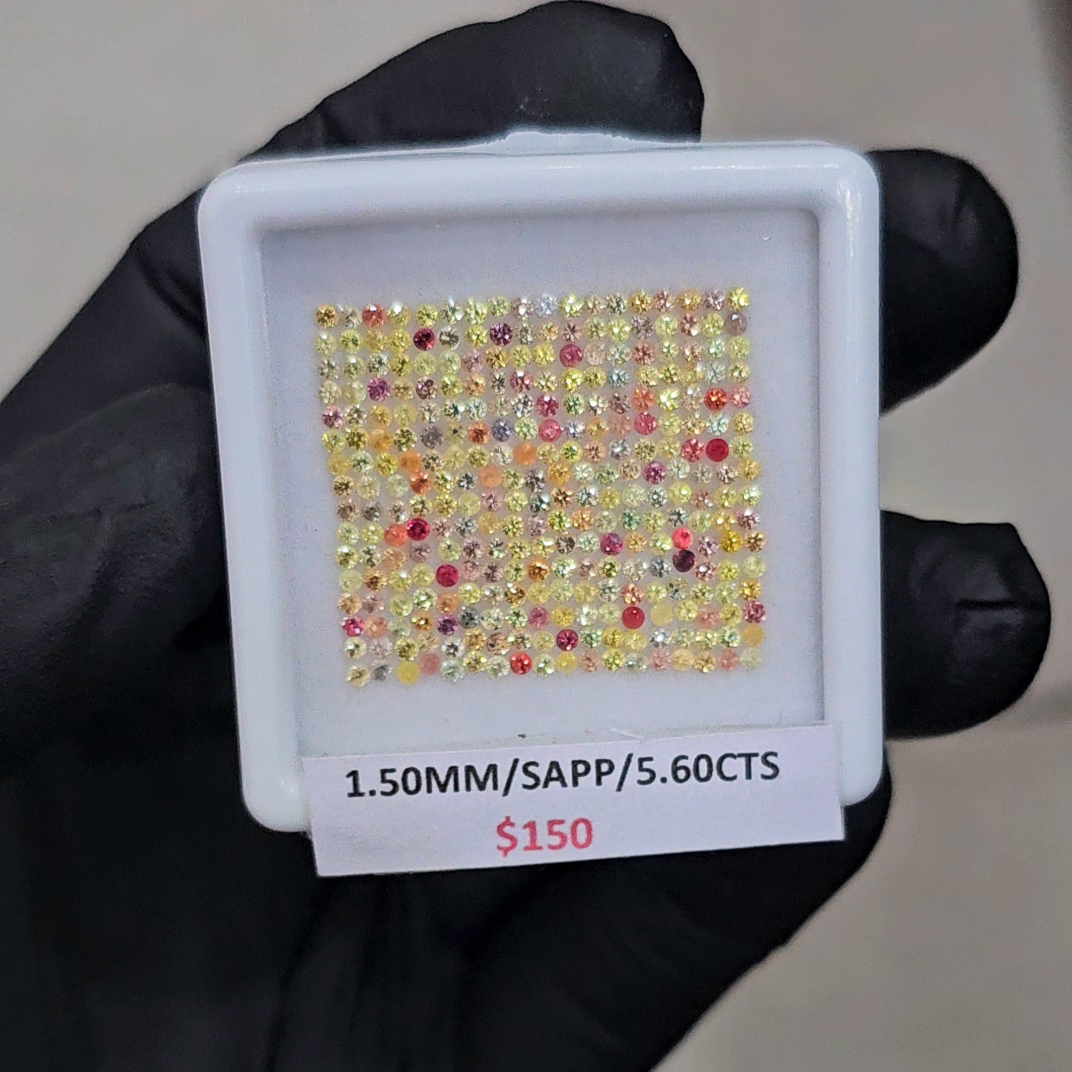 5.6 Cts Natural Multi Sapphire unheated Diamond cut | Round |1.5mm | Multi Colour