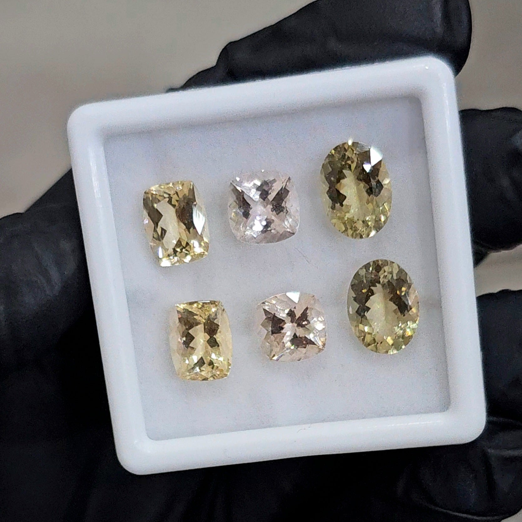 6 Pcs of Natural Mix Beryls; Morganite, Heliodor & Green Beryl | Shap: Mix | Size:8-10mm