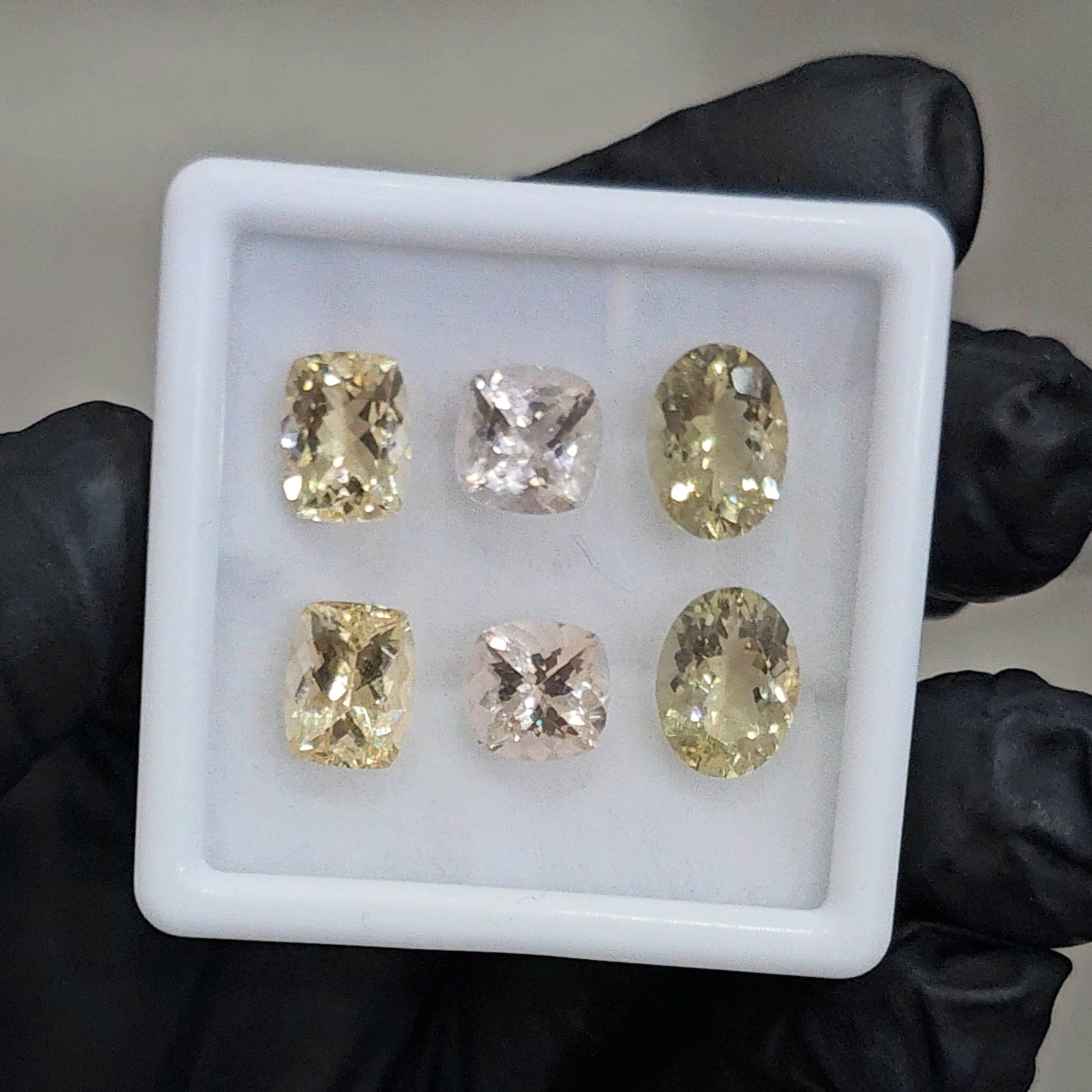 6 Pcs of Natural Mix Beryls; Morganite, Heliodor & Green Beryl | Shap: Mix | Size:8-10mm