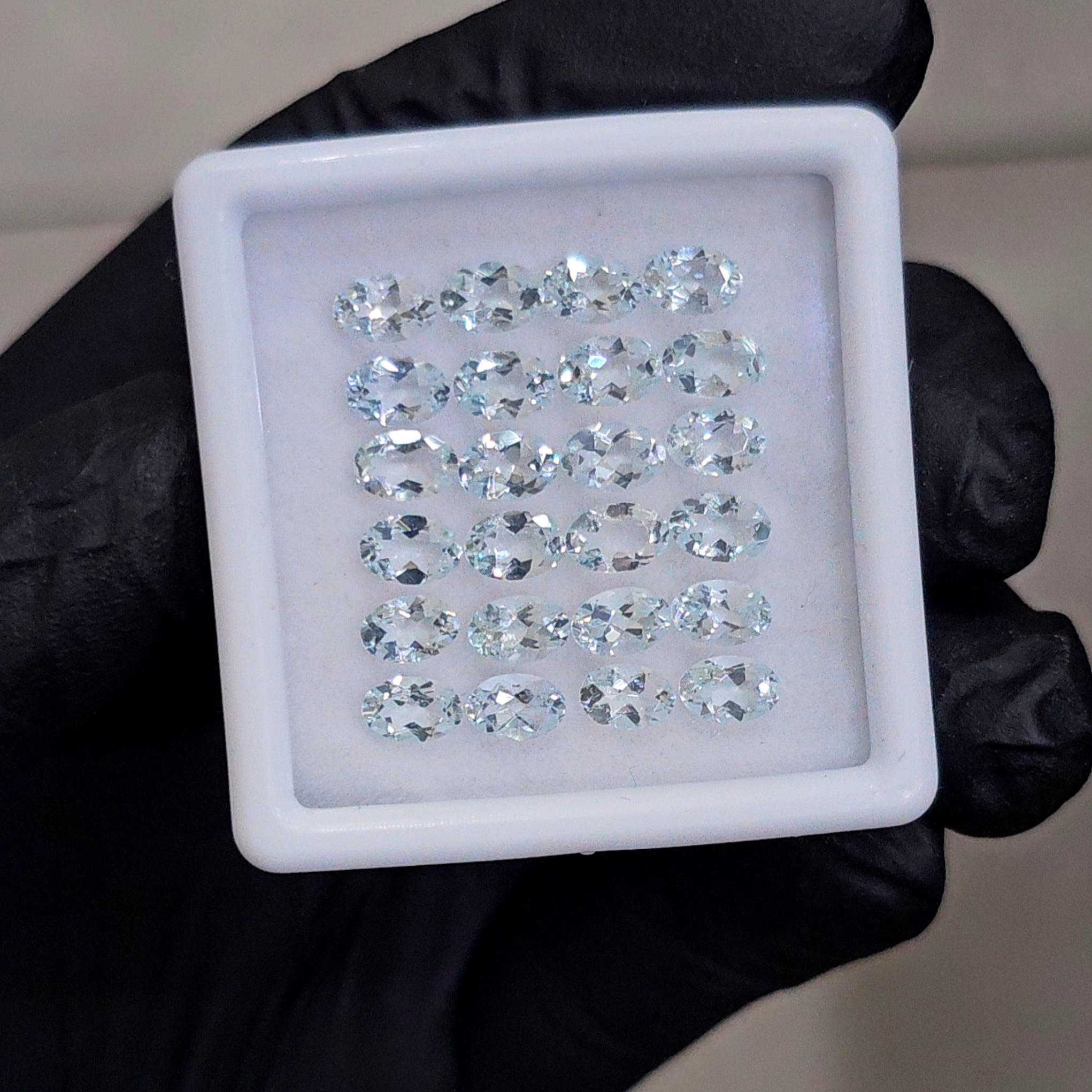 24 Pcs Natural Aquamarine Faceted unheated | Shape: Oval| Size: 6x4mm - The LabradoriteKing