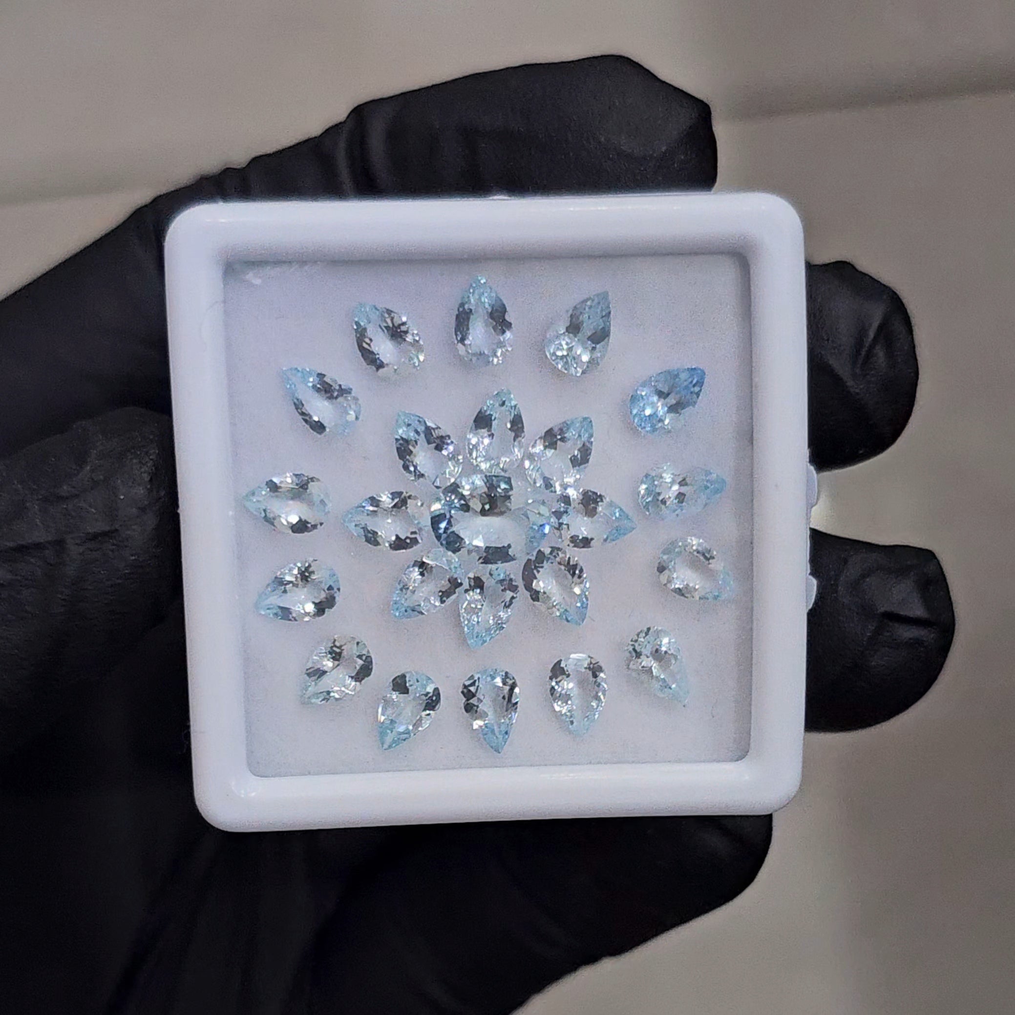 23 Pcs Natural Aquamarine Faceted Unheated | Shape: Mix| Size: 6-8mm