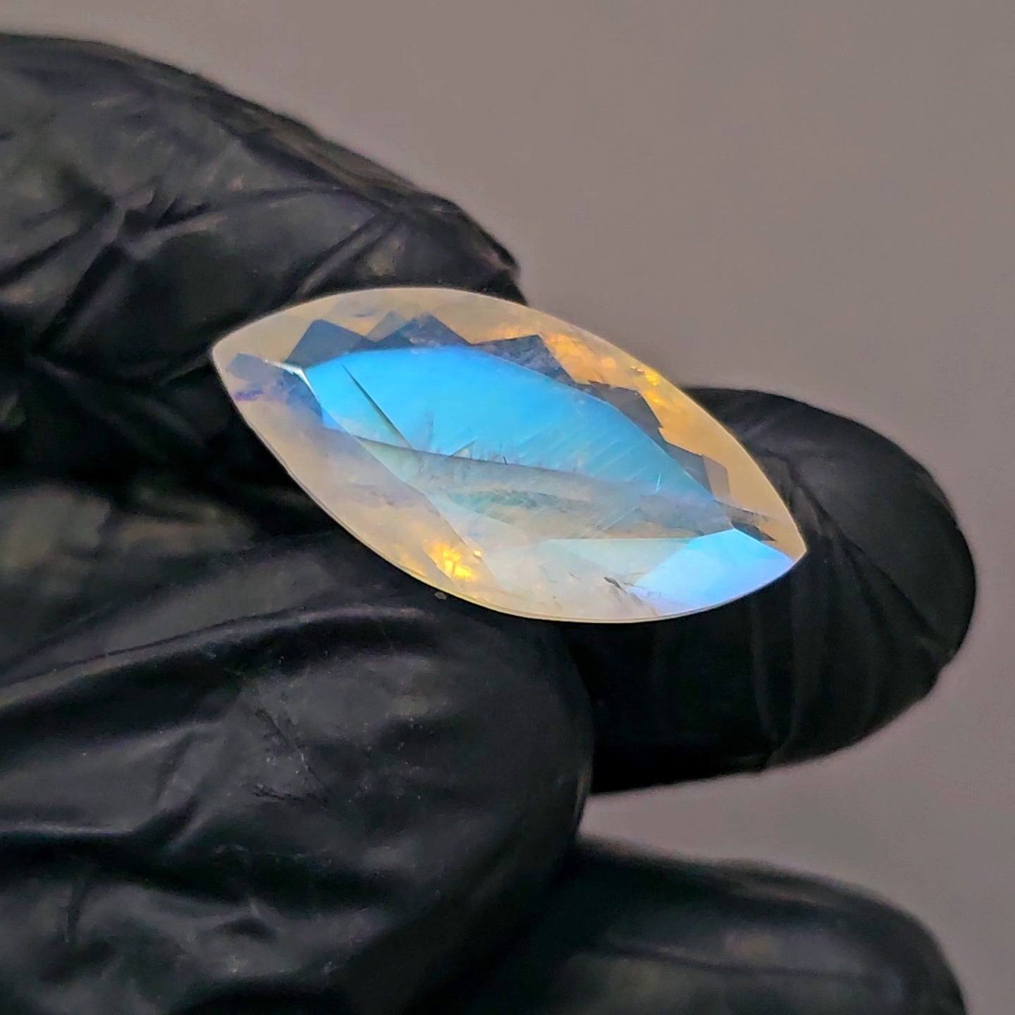 Natural Rainbow Moonstone from India Faceted | Marquise | 11x23mm