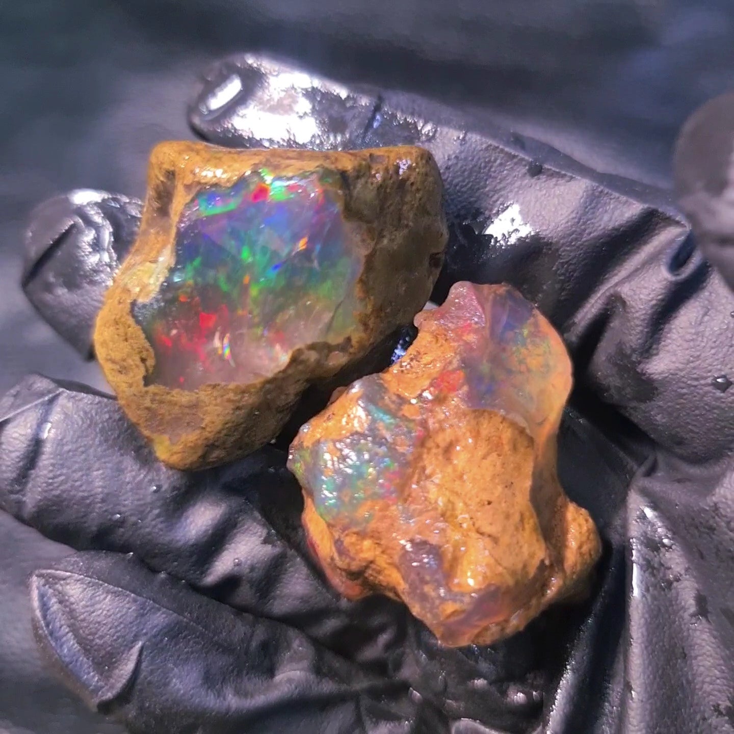 2 Pcs Natural Ethiopian Phantom Water Opal Rough | Raw untreated  | 37-38mm