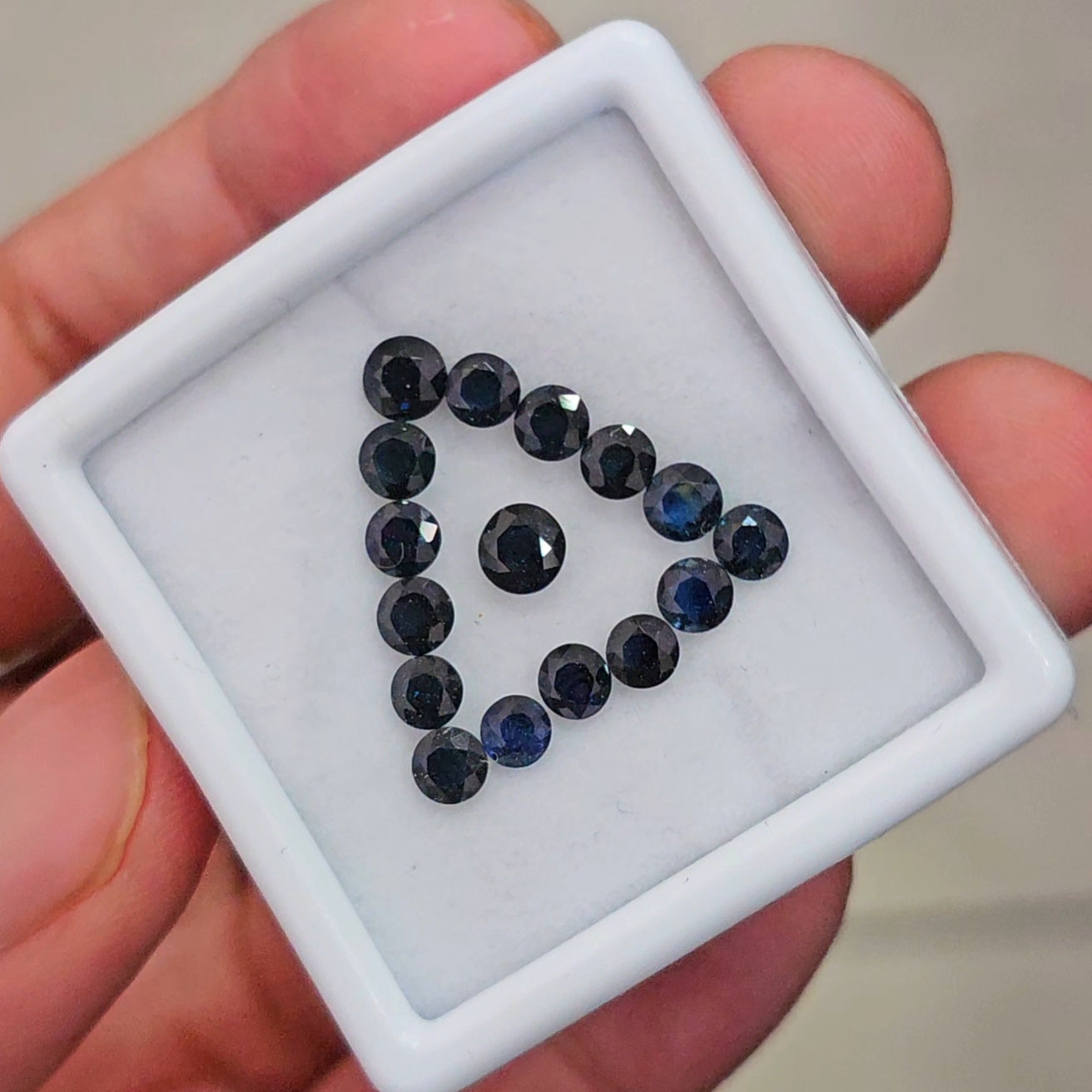 16 Pcs Natural Black Tourmaline Faceted  | Round | Size: 4-5mm