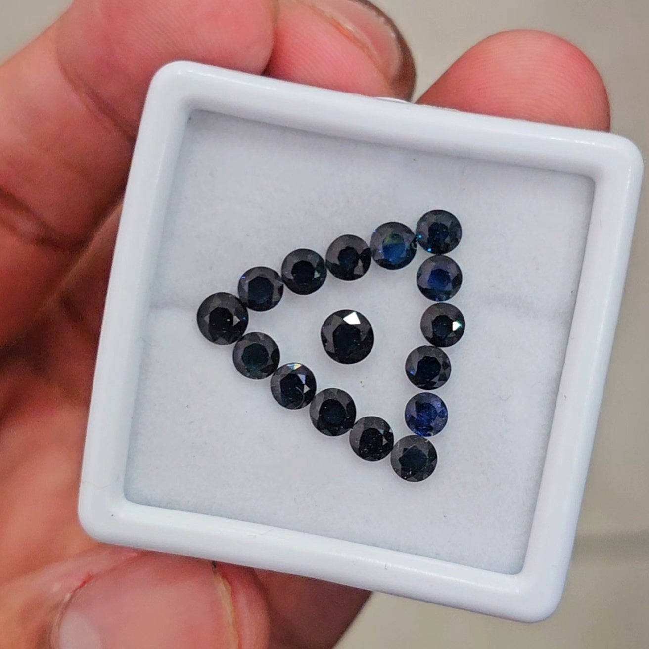 16 Pcs Natural Black Tourmaline Faceted  | Round | Size: 4-5mm
