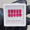 10 Pcs Natural Ruby Faceted  |Oval| Size: 7x5mm - The LabradoriteKing